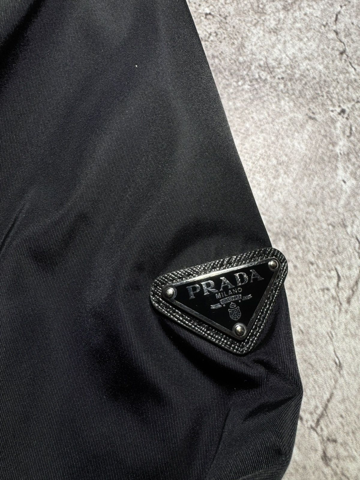Prada Prada Nylon Bomber Jacket Black Rare Triangle Logo Size US M / EU 48-50 / 2 - 5 Thumbnail