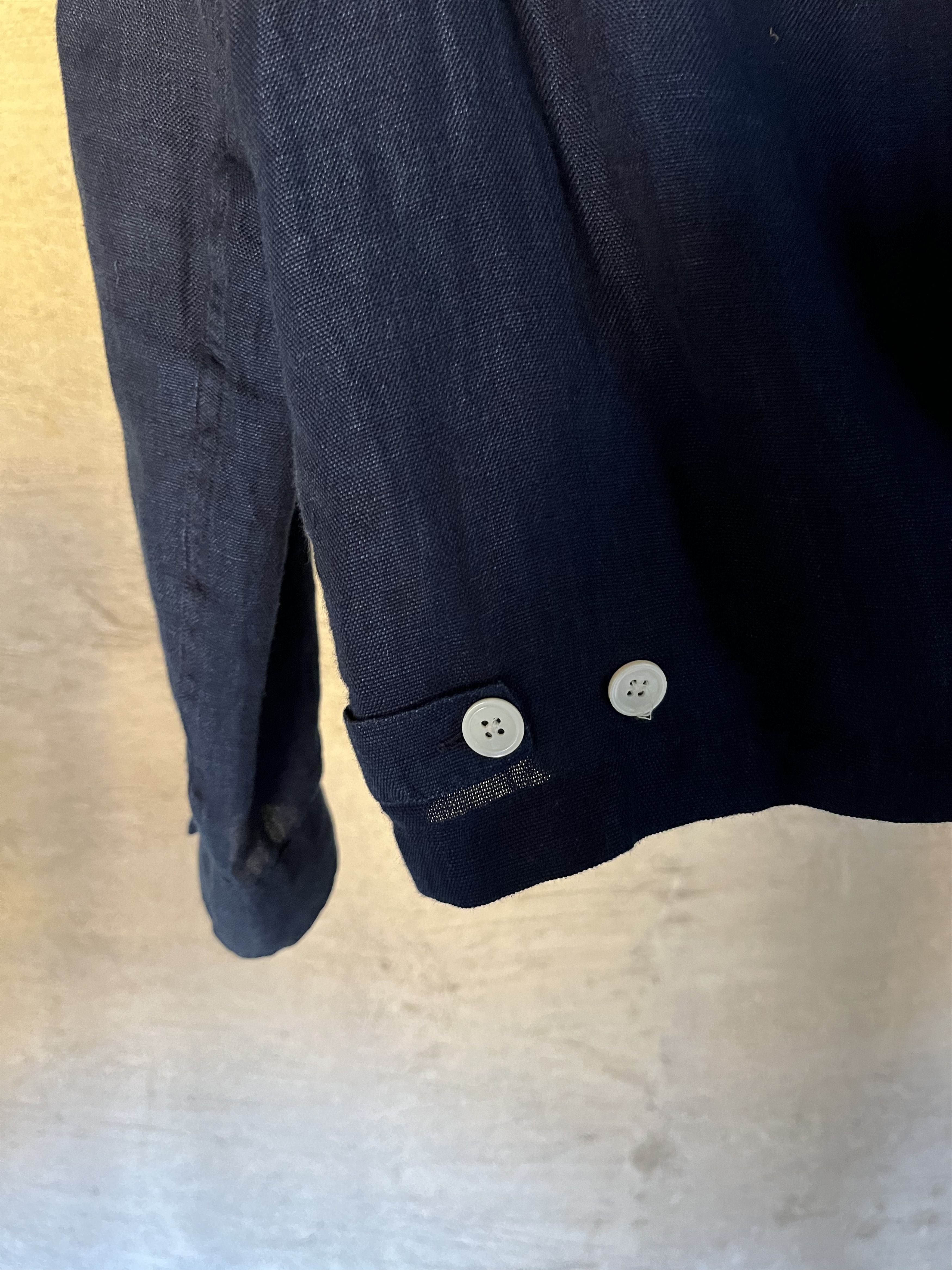 Our Legacy Indigo Linen Full-Zip Blouson Overshirt Size US M / EU 48-50 / 2 - 4 Thumbnail