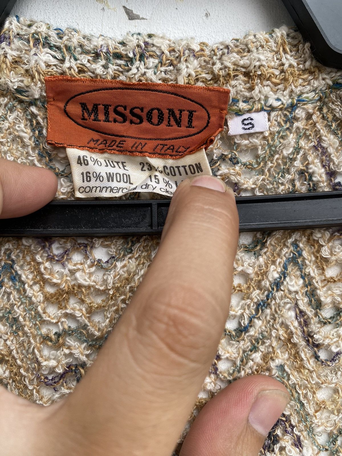Missoni × Vintage Vtg 80s MISSONI crocket knit sweater cardigan Small size Size S / US 4 / IT 40 - 4 Thumbnail
