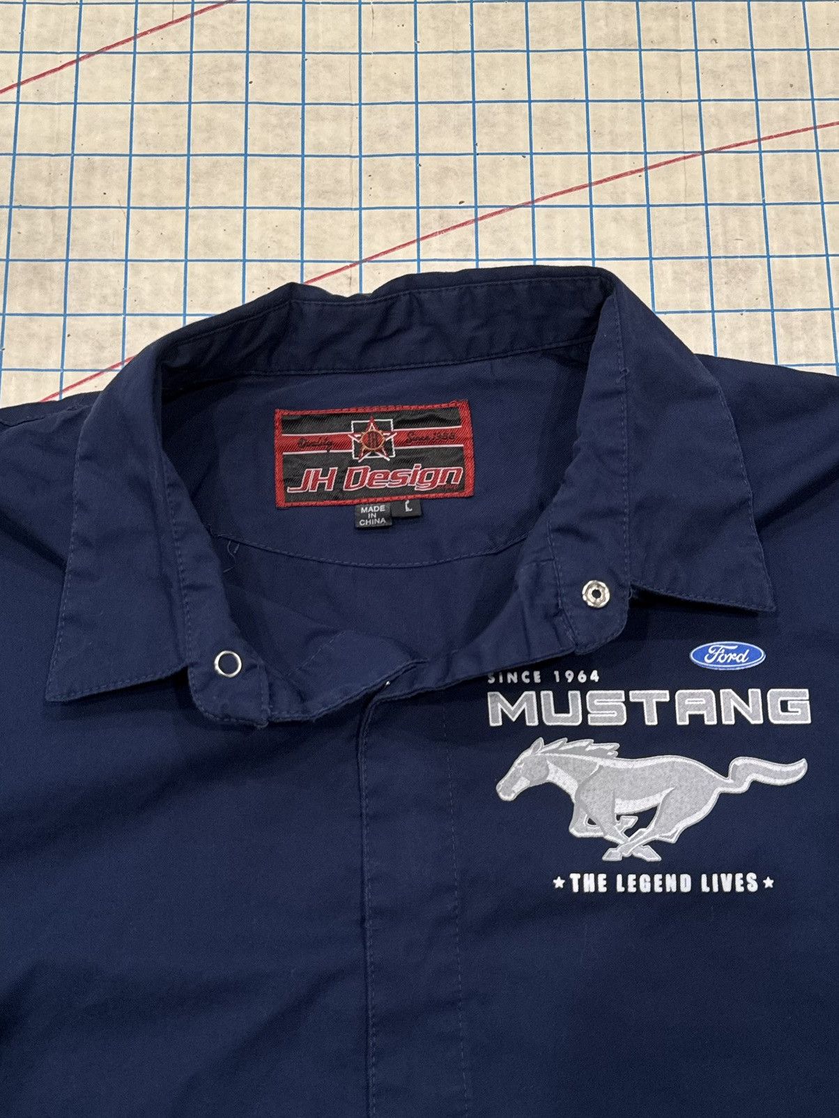 Jeff Hamilton Jeff Hamilton Ford Mustang Short Sleeve Button Up Mens Large Size US L / EU 52-54 / 3 - 6 Thumbnail