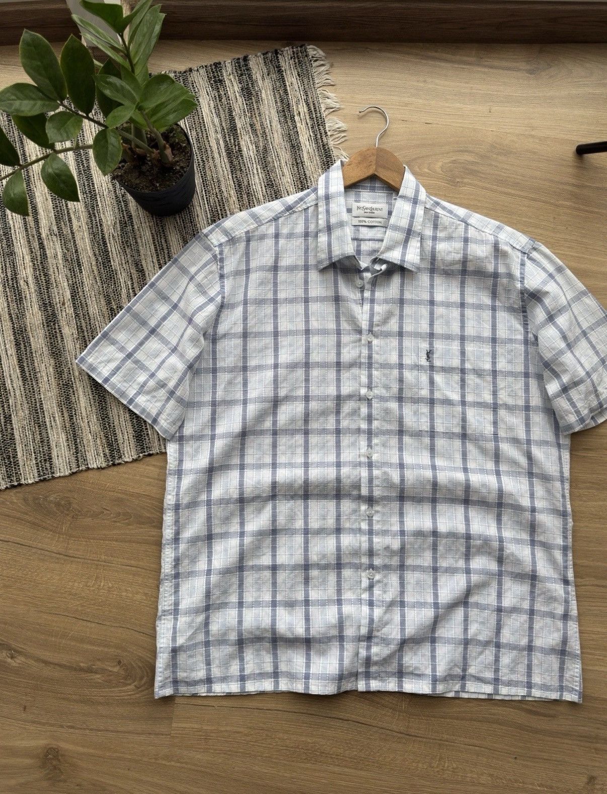 Yves Saint Laurent YVES SAINT LAURENT VINTAGE YSL CHECK CLASSIC BUTTON UP SHIRT Size US XL / EU 56 / 4 - 3 Thumbnail