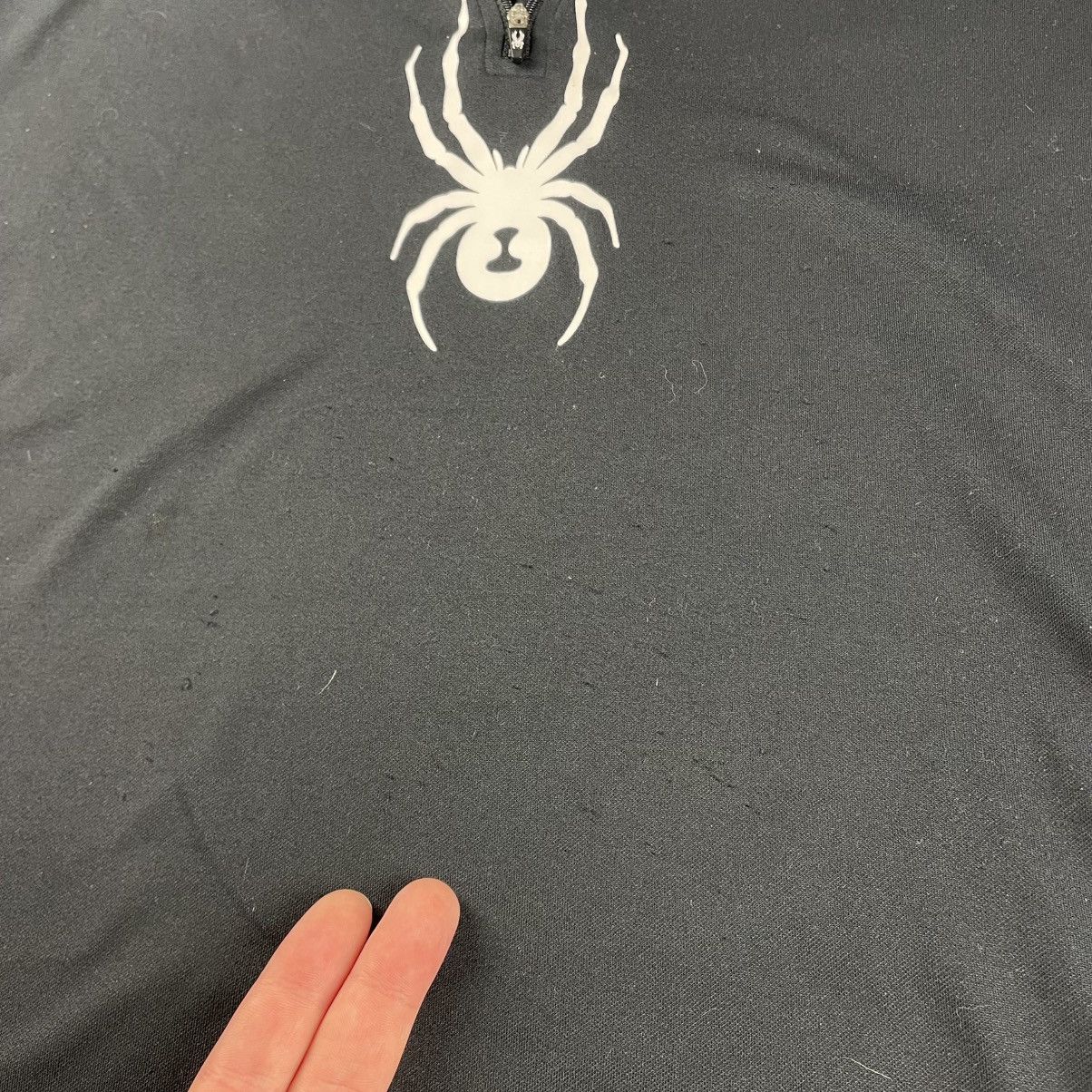 Spyder × Supreme VTG 90s Spyder Sweatshirt Black Spider Web 1/4 Zip Pullover Size US L / EU 52-54 / 3 - 3 Thumbnail