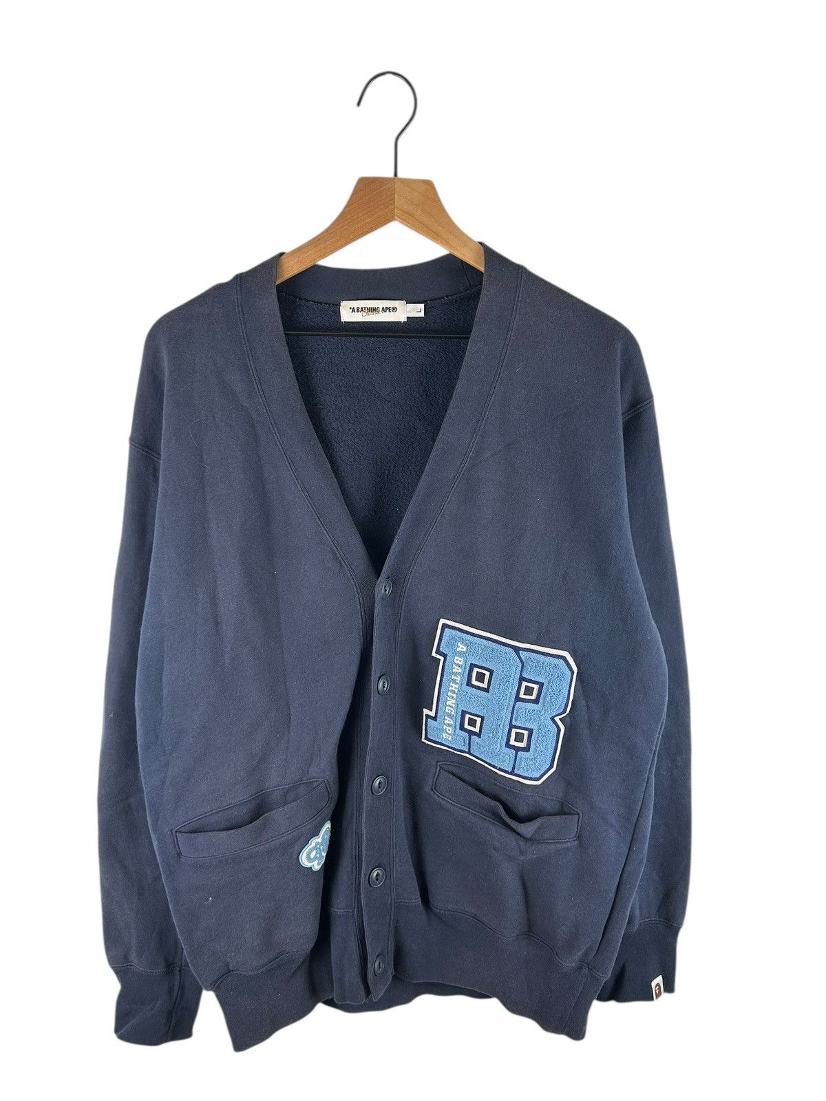 Bape Bape Logo Sweat Cardigan Size US L / EU 52-54 / 3 - 1 Thumbnail