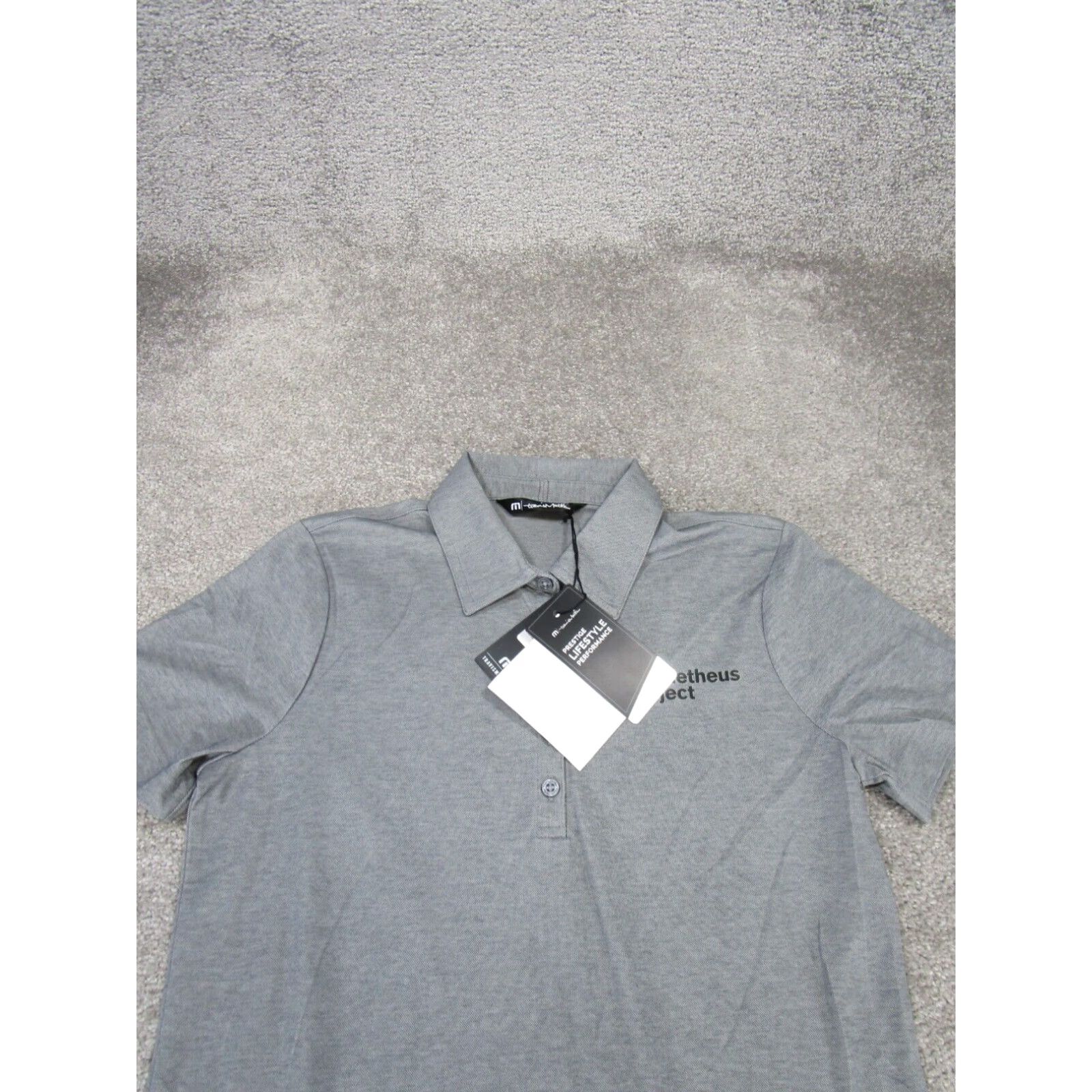 TravisMathew Travis Mathew Polo Shirt Gray Heather Short Sleeve Collared Women's Medium Cotton Blend Size M / US 6-8 / IT 42-44 - 2 Thumbnail