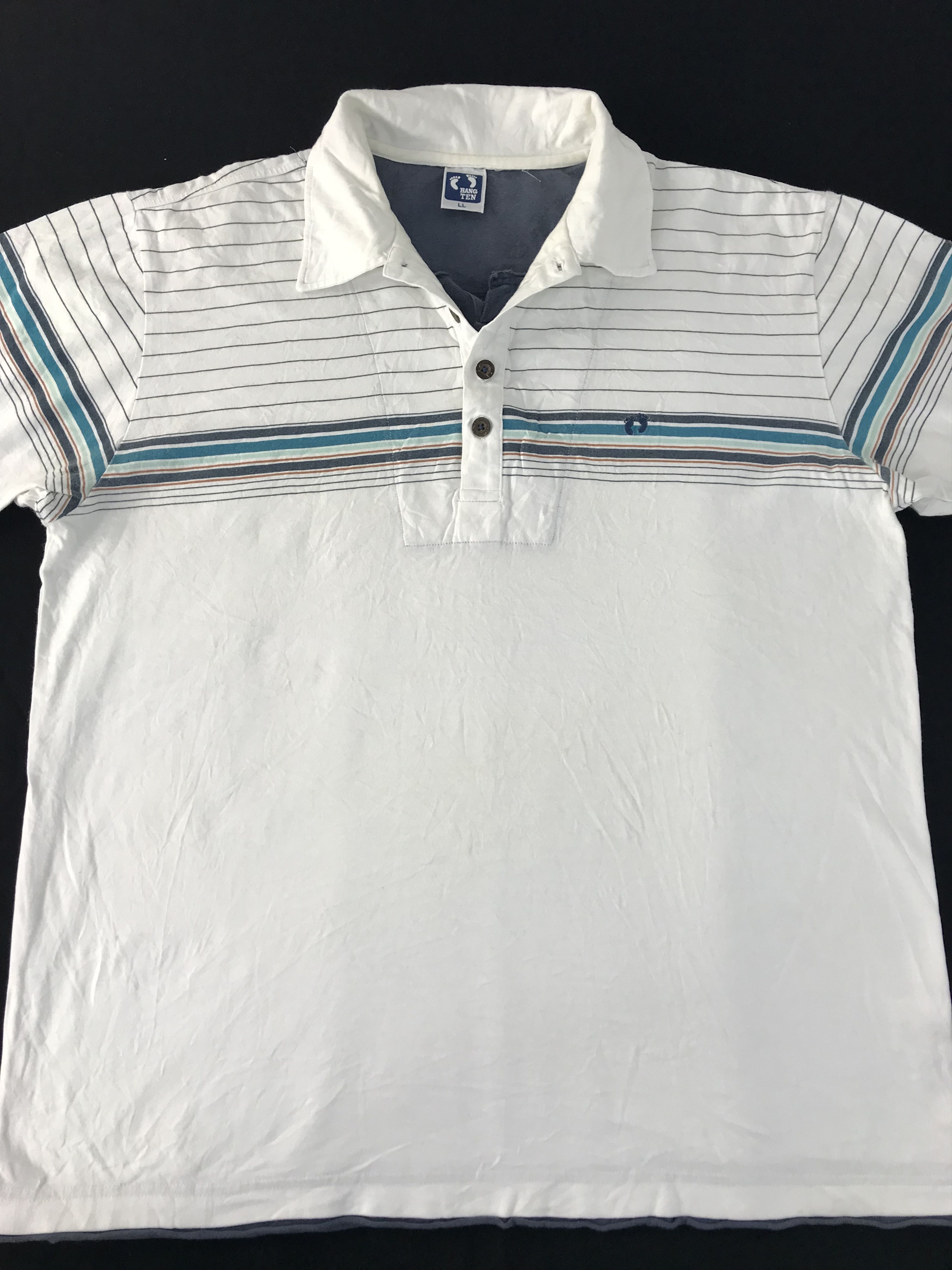 Hang Ten Hang Ten Striped Tee Polo Surf Beach Classic Size US L / EU 52-54 / 3 - 2 Thumbnail