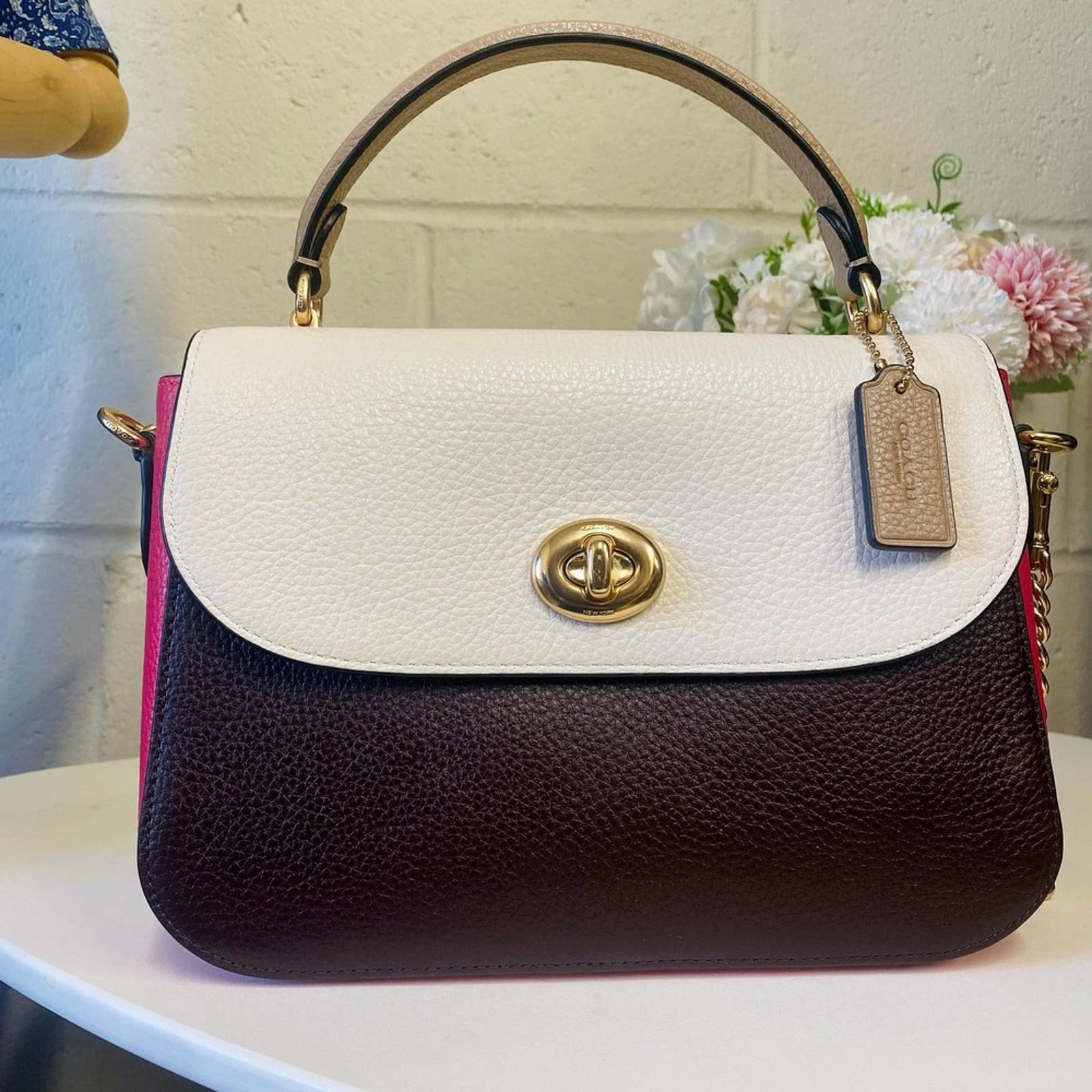 Coach C2836 Marlie Top Handle Satchel In Colorblock