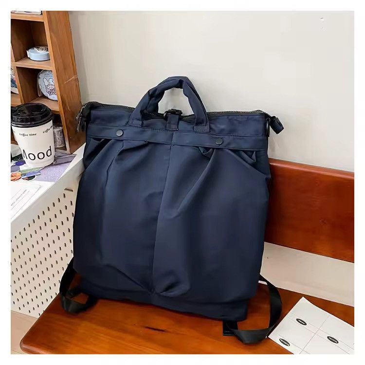 Other Retro Canvas Capacity Waterproof Large Navy Blue Backpack Size ONE SIZE - 2 Thumbnail