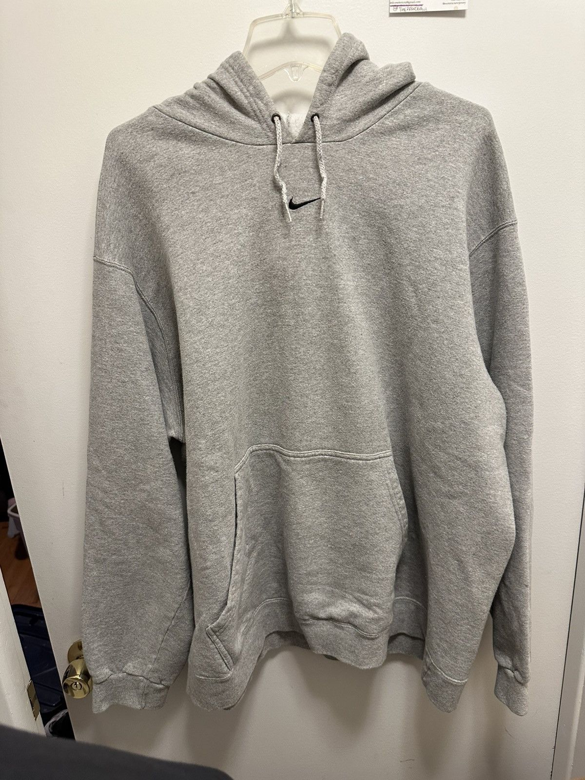 Nike × Vintage Vintage 90's Distress Nike Center Swoosh USA Hoodie Size US XXL / EU 58 / 5 - 1 Thumbnail