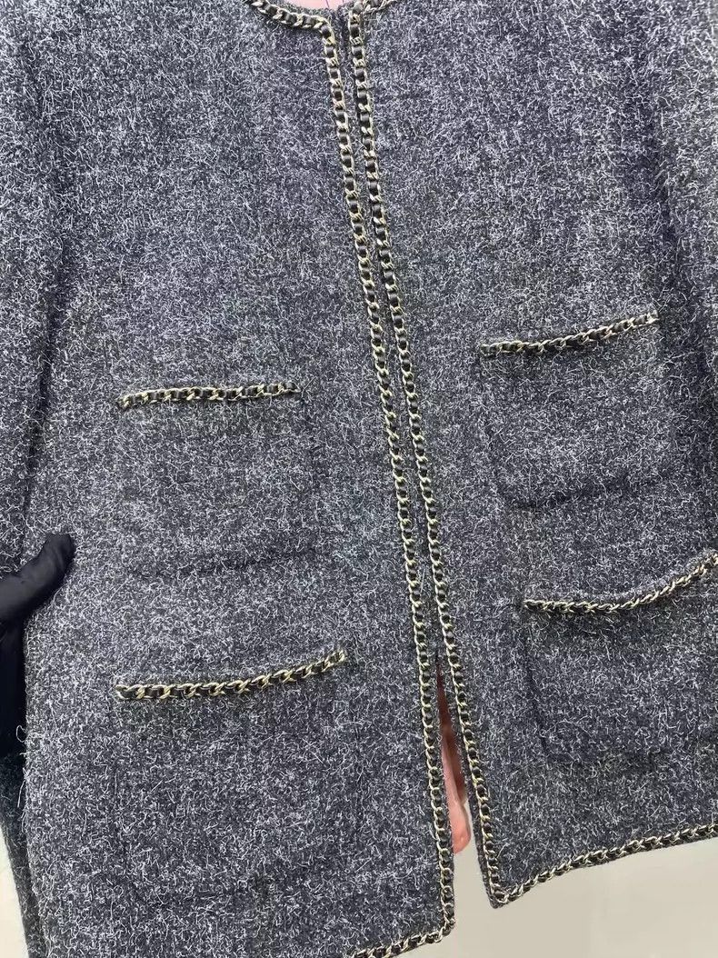 Chanel Chanel Gray Classic Four Pocket Jacket -2505 Size US L / EU 52-54 / 3 - 6 Thumbnail