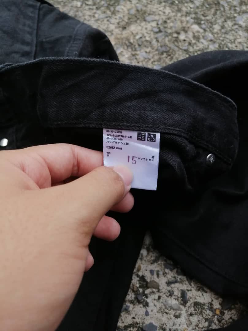 Uniqlo Uniqlo Selvedge Black Denim Jeans Size US 32 / EU 48 - 6 Thumbnail