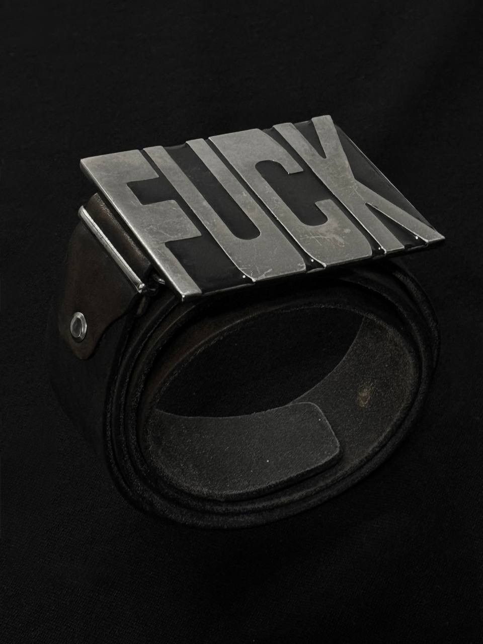 Other FUCK Leather Vintage Belt Size ONE SIZE - 5 Thumbnail