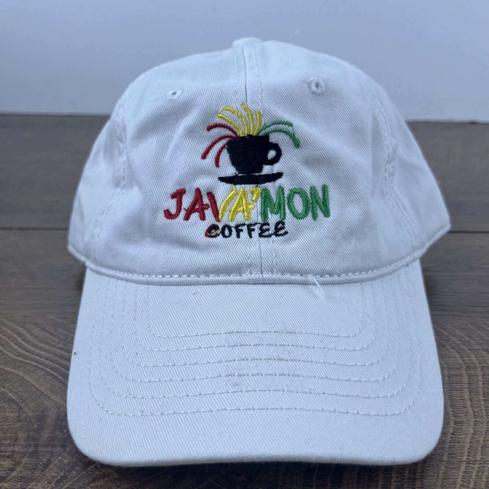 Other Javamon Coffee Hat White Cap Hat Adjustable Hat White Adult Size ONE SIZE - 3 Thumbnail
