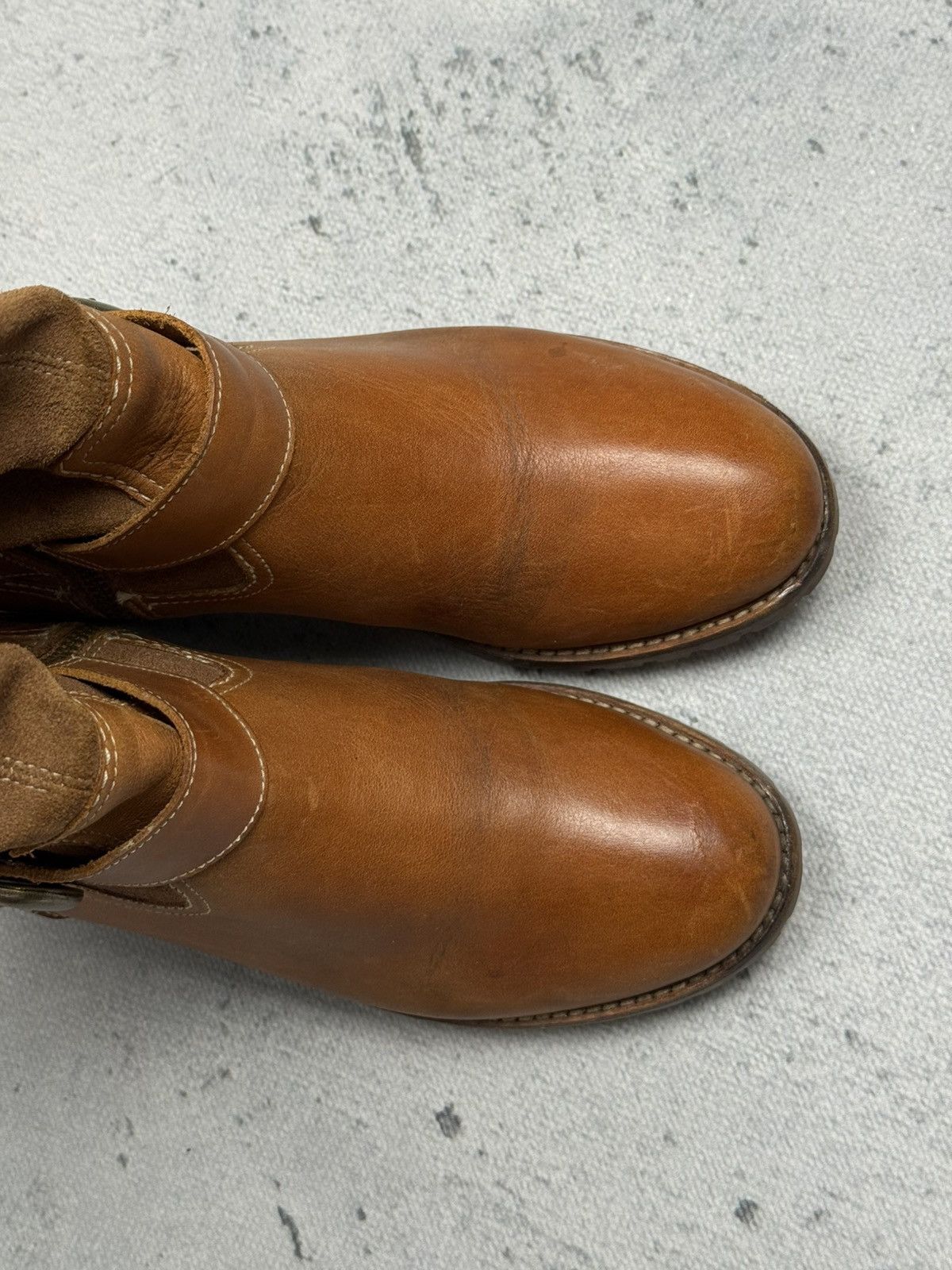 Timberland Timberland Riding Boots Brown Leather & Suede Buckle Tall Size US 8.5 / IT 38.5 - 9 Thumbnail