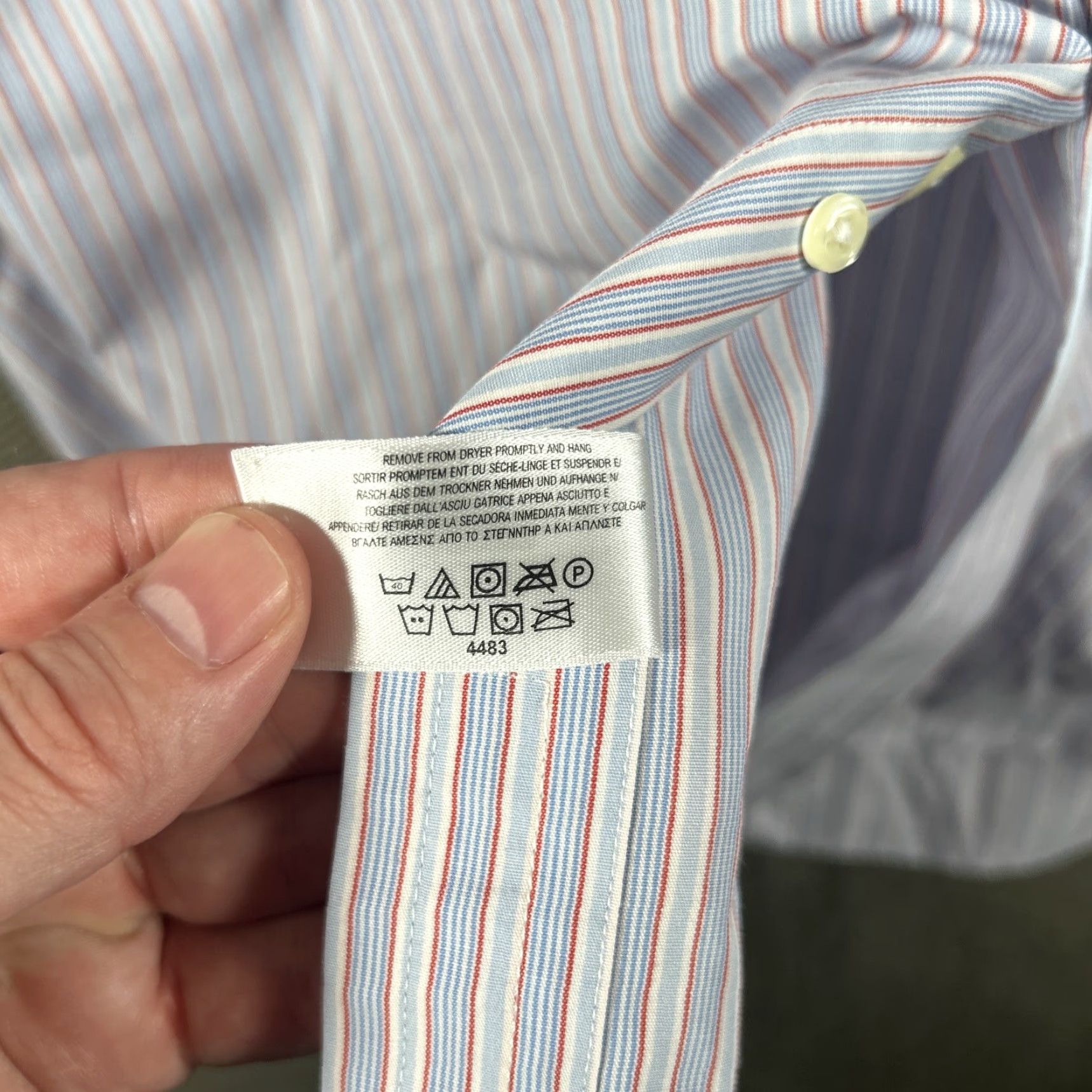 Brooks Brothers Brooks Brothers Button-Down Shirt Blue Stripe 16.5-36 Mens Long Sleeve Non-Iron Casual Regular Button-Up Collared Woven Cotton Shirt Size US XL / EU 56 / 4 - 6 Thumbnail