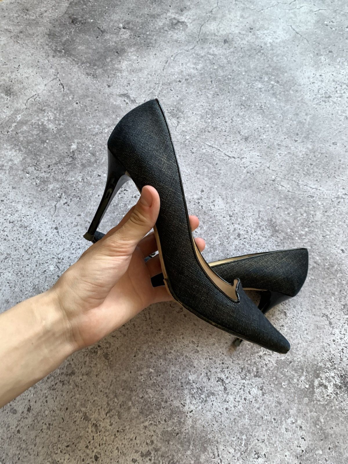 Jimmy Choo 🔥JIMMY CHOO DENIM HEELS Size US 10 / IT 40 - 11 Thumbnail