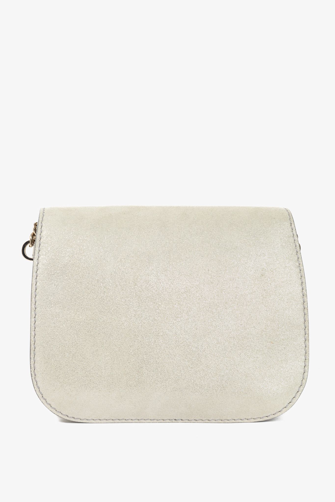 Jimmy Choo Jimmy Choo Shadow Silver Shimmer Leather Flap Crossbody Size ONE SIZE - 4 Thumbnail