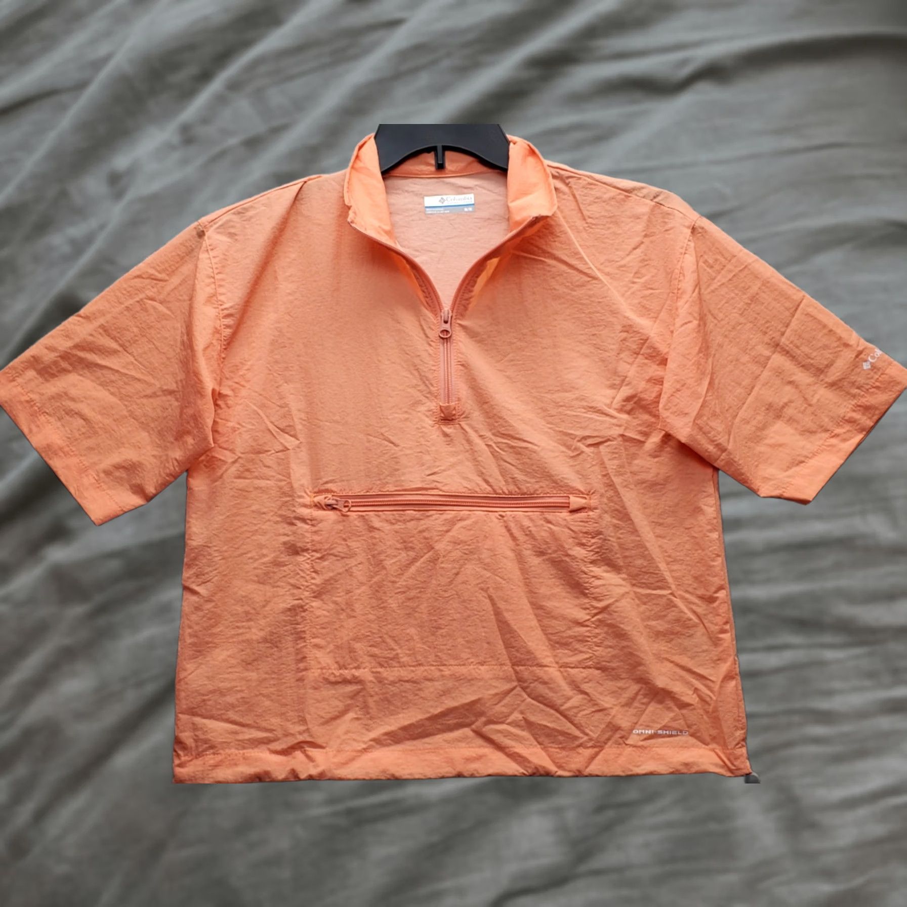 Vintage Columbia Womens M Orange Short Sleeve 1/2 Zip Boundless Trek Shirt Size M Size 32" / US 10 / IT 46 - 1 Thumbnail