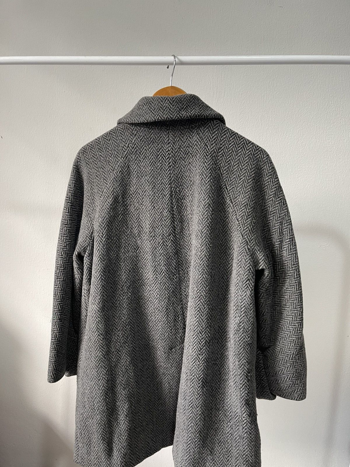 Fendi 90s Fendi Herringbone Alpaca Mohair Long Coat Size US L / EU 52-54 / 3 - 6 Thumbnail