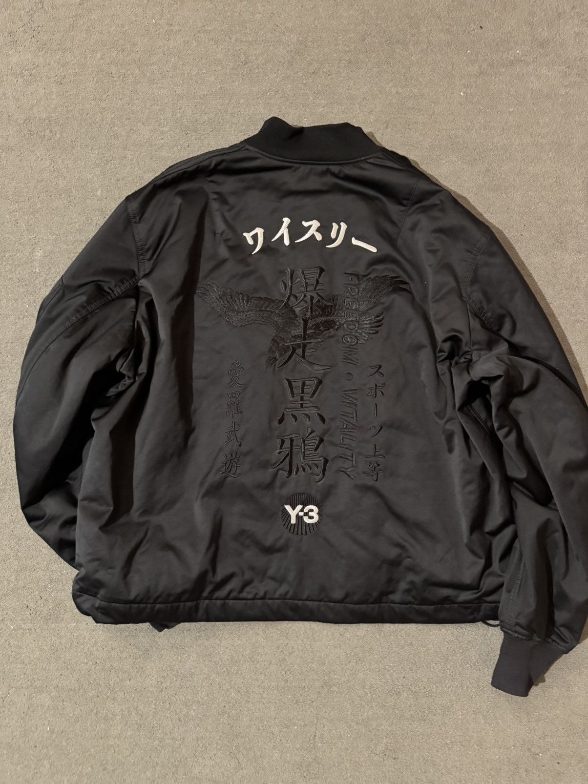 Y-3 Y-3 “爆走黑鴉”bomber jacket Size US XL / EU 56 / 4 - 2 Thumbnail