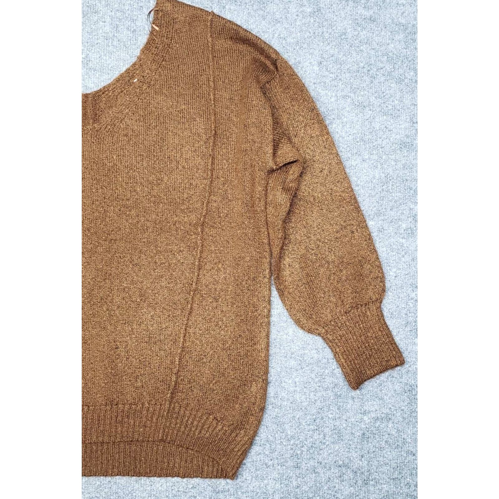 Vintage Rue21 Sweater Womens S Brown Long Sleeve Solid Minimalist V-Neck Pullover New Size S / US 4 / IT 40 - 4 Thumbnail