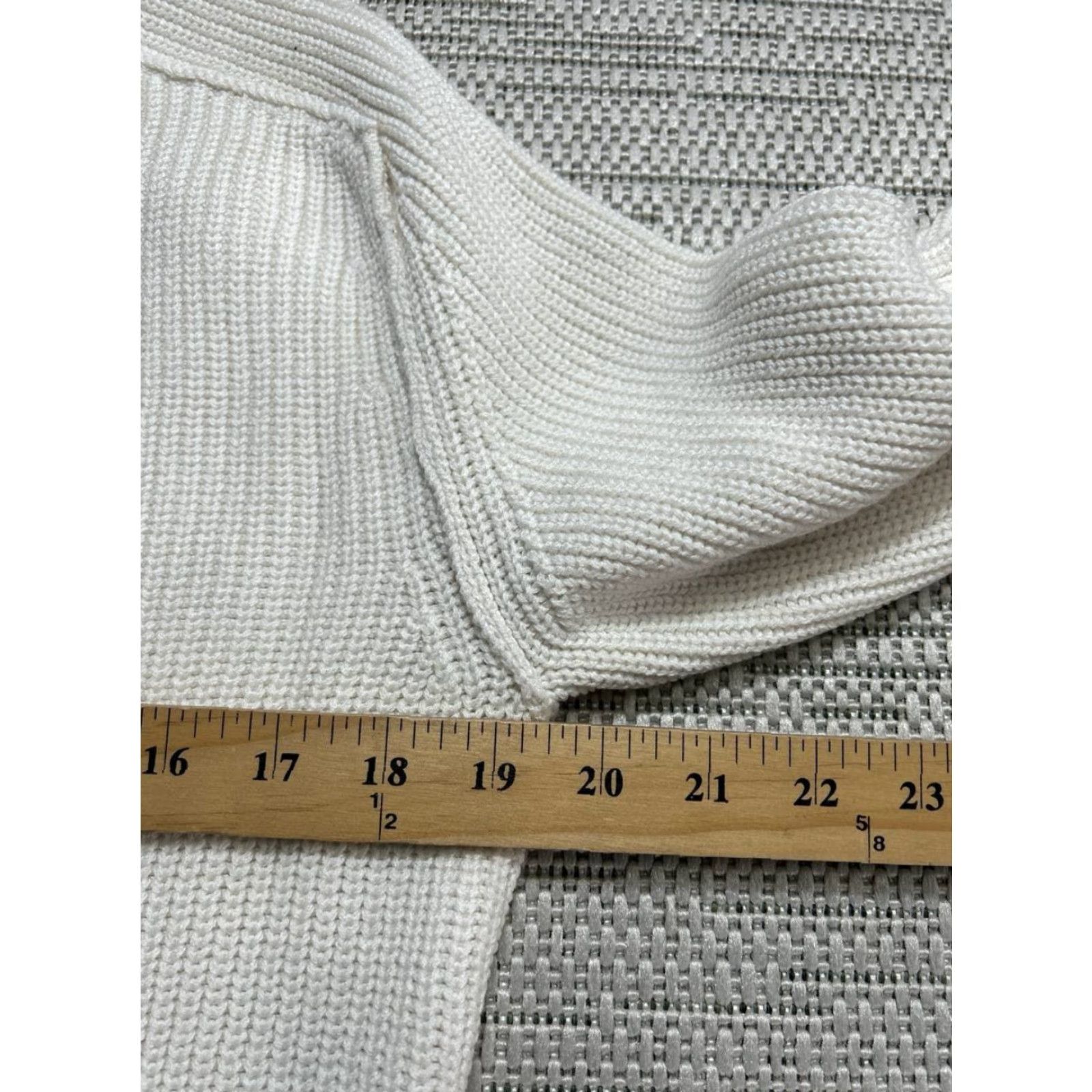Anthropologie VINTAGE Anthropologie Pullover Sweater Womens Small White Ribbed Tight Knit Size S / US 4 / IT 40 - 7 Thumbnail