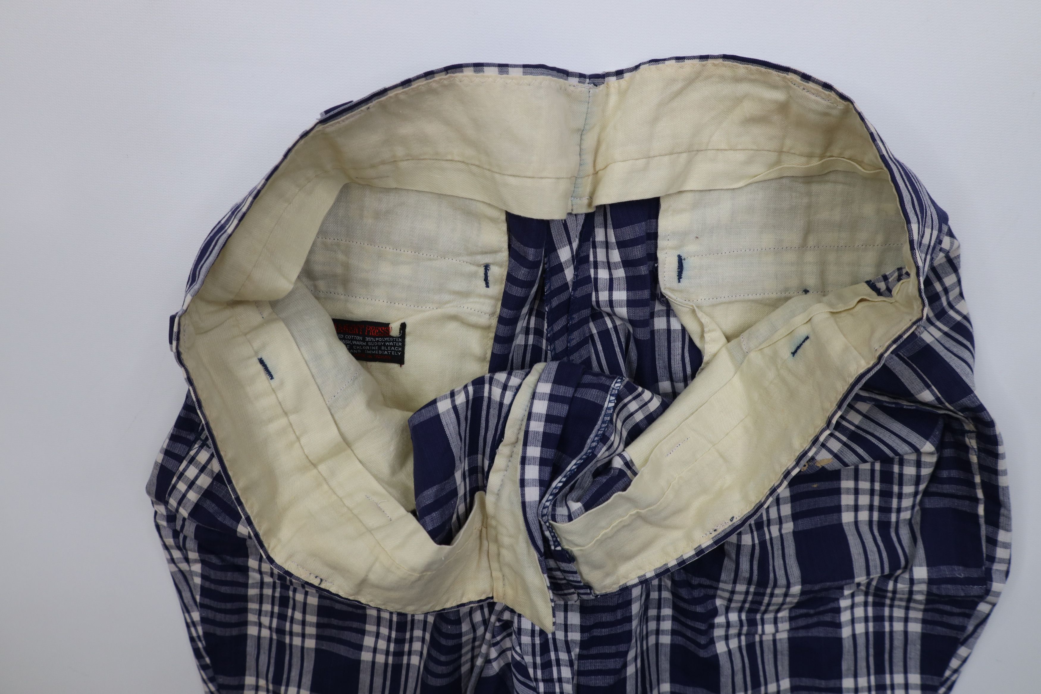 Vintage Vintage 50s 60s Streetwear Above Knee Chino Shorts Blue Size US 38 / EU 54 - 8 Thumbnail