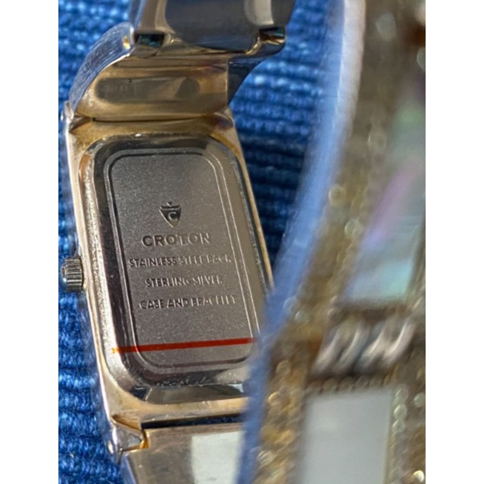 The Unbranded Brand NEEDS BATTERY Croton Mother of Pearl Sterling Silver Watch Size ONE SIZE - 8 Thumbnail