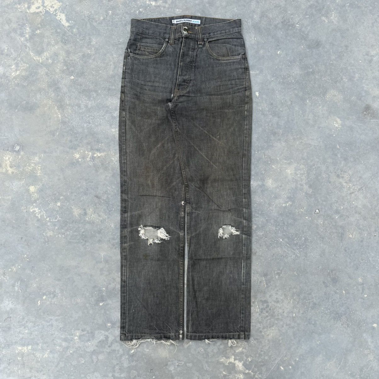 Saint Laurent Paris Saint Laurent Distressed Jeans Size US 29 - 1 Thumbnail