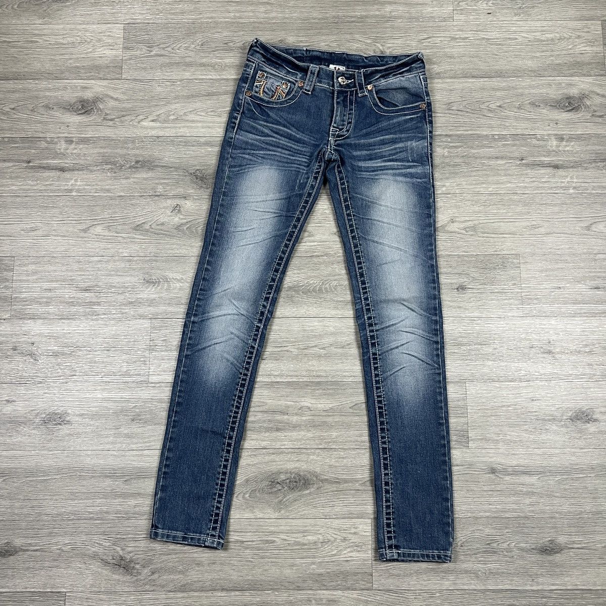 True Religion True Religion Made In USA Blue Denim Skinny Jeans Vtg Size 27" / US 4 / IT 40 - 3 Thumbnail