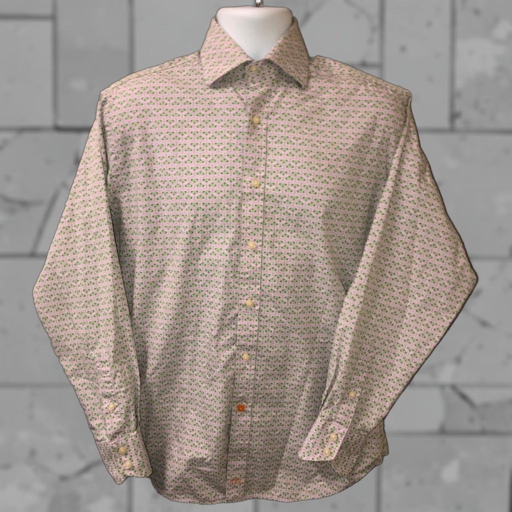 Vintage Thomas Dean Mens Long Sleeve Button Front Shirt M Regular Cotton Button-Up Shirt Size US M / EU 48-50 / 2 - 1 Thumbnail