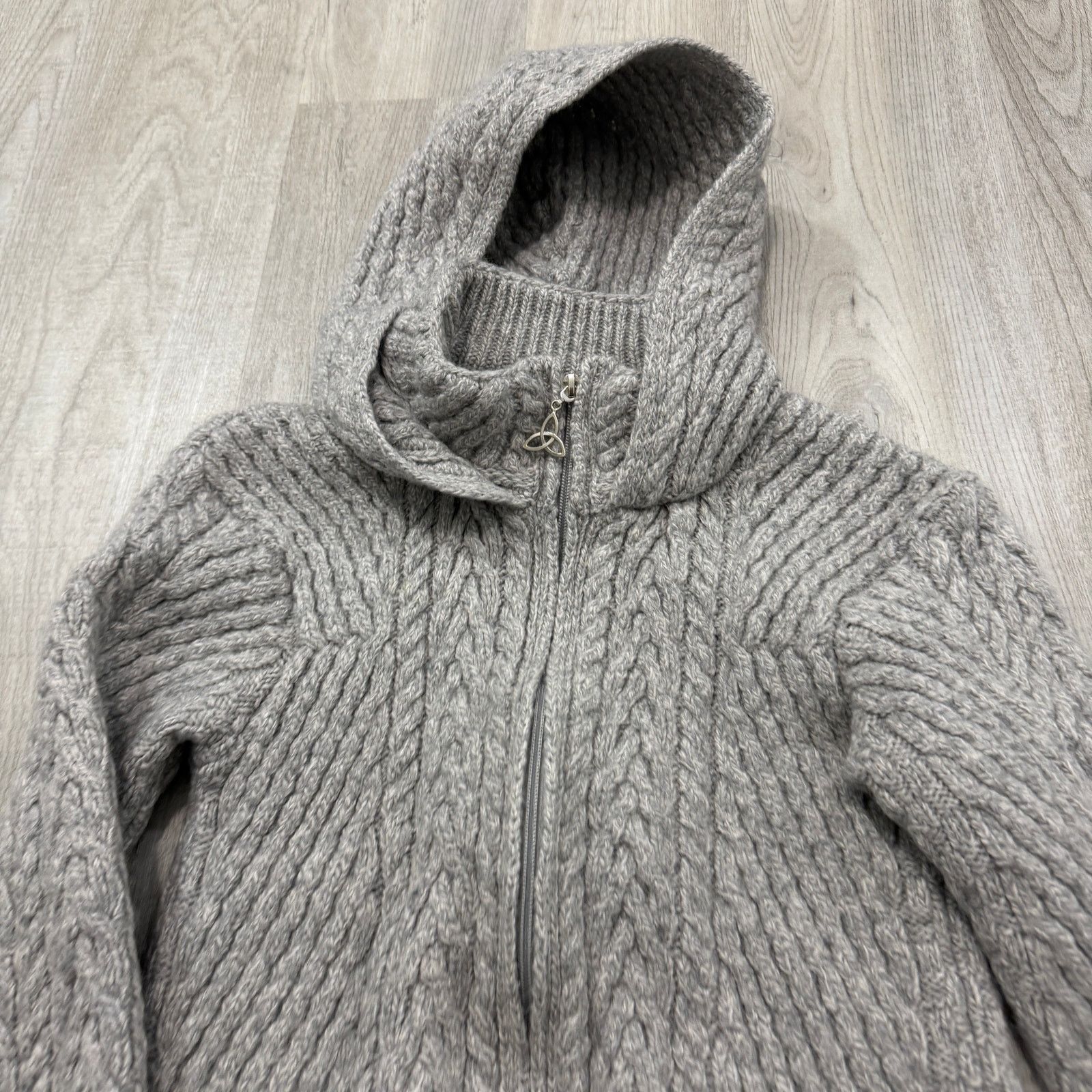 Other Original Aran Co Knit Coat Cardigan XS 100% Merino Wool Size XS / US 0-2 / IT 36-38 - 3 Thumbnail