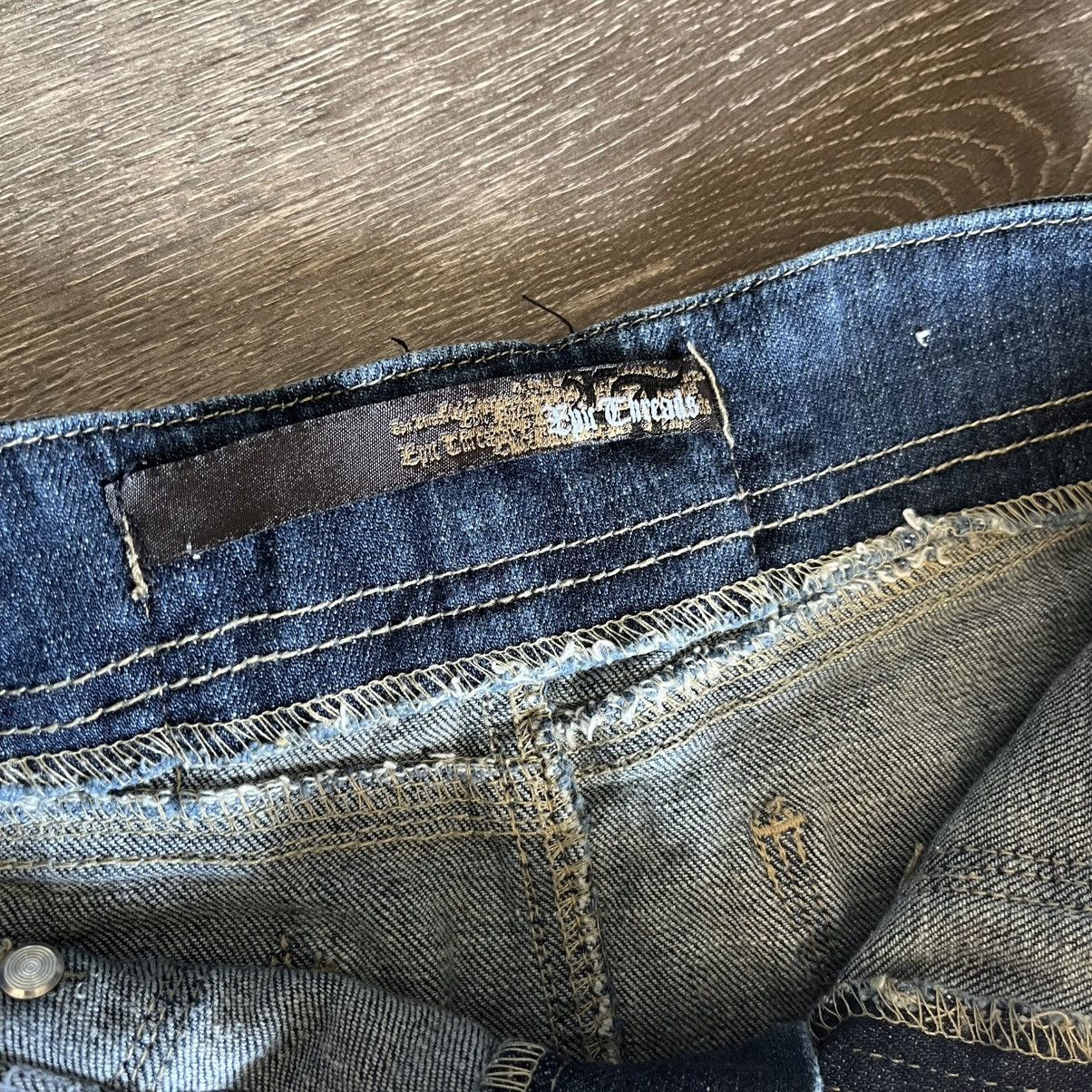 Vintage Vintage Y2K 2000s Epic Threads Denim Jean Mini Skirt Washed Size 26" / US 2 / IT 38 - 6 Thumbnail