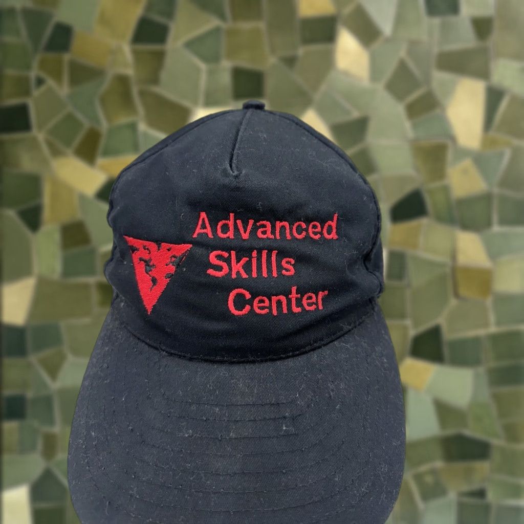 Vintage Nissin Cap Snapback Hat Black Advanced Skills Center Adjustable Cap Men One Size Canvas Size ONE SIZE - 1 Thumbnail