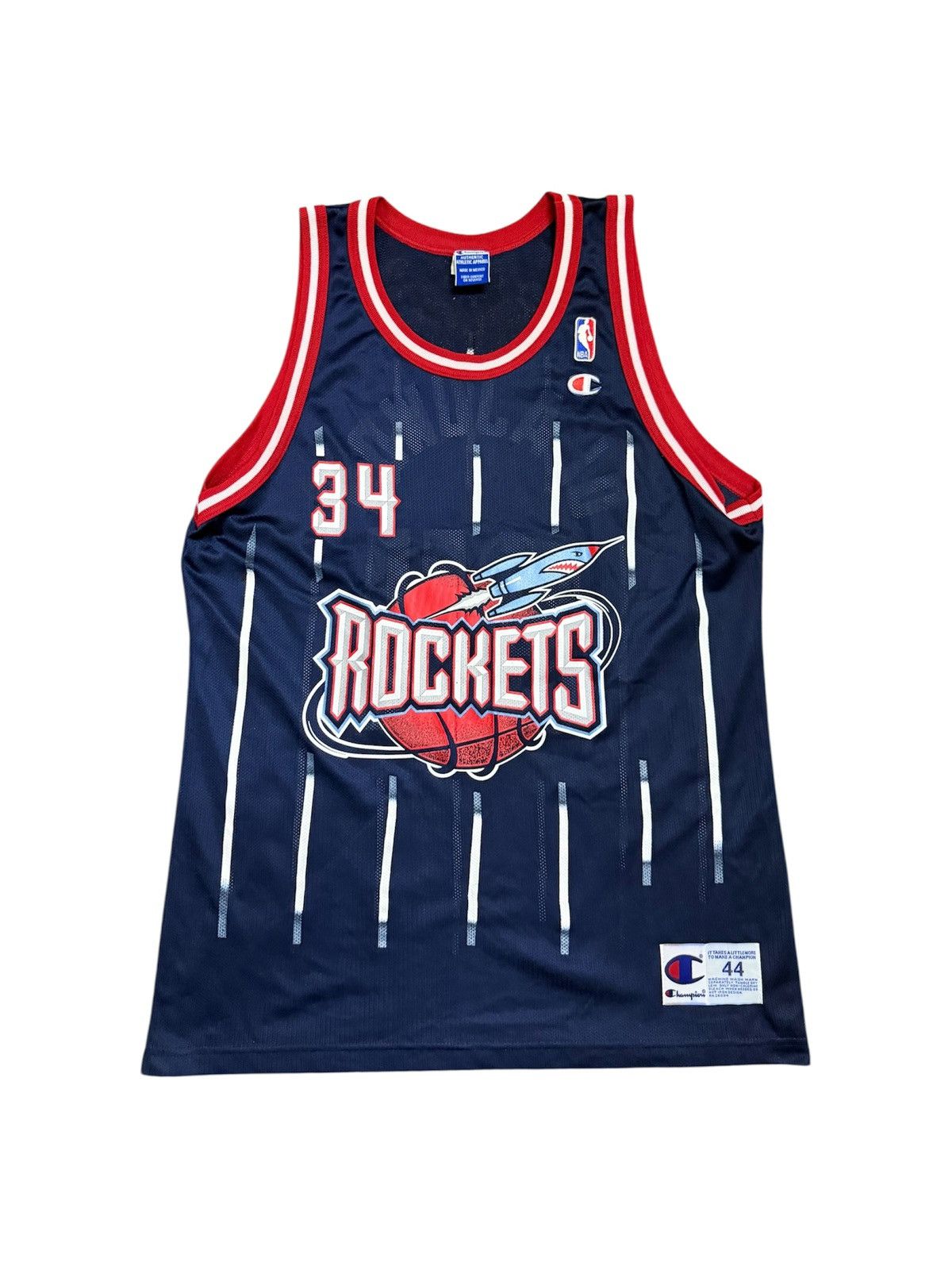 NBA Vintage 90s NBA Houston Rockets Hakeem Olajuwon Jersey Size US L / EU 52-54 / 3 - 1 Thumbnail
