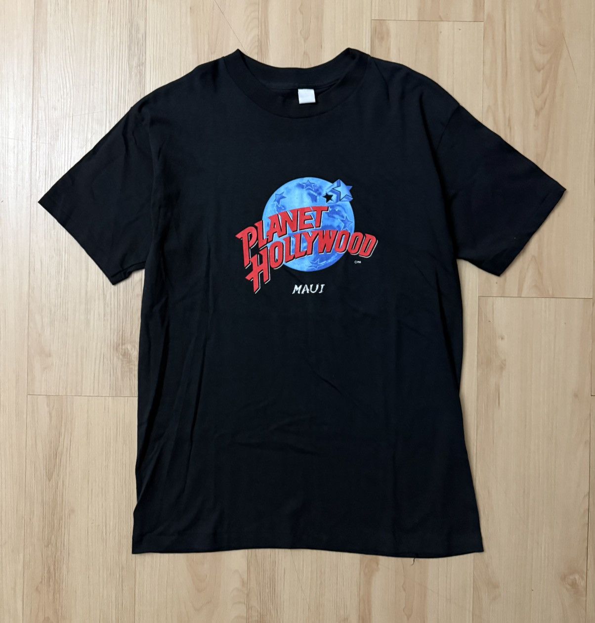 Planet Hollywood Vintage 90s Planet Hollywood Maui Hawaii Black T Shirt Size US L / EU 52-54 / 3 - 1 Thumbnail
