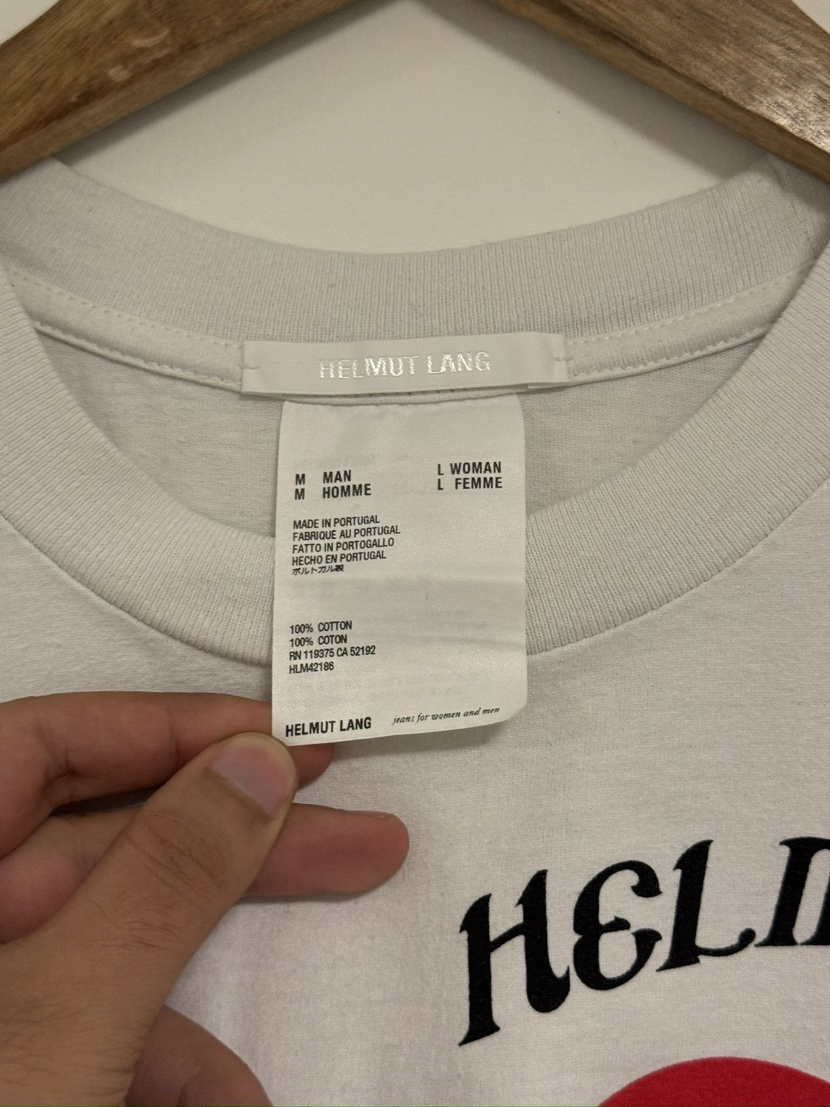 Helmut Lang Valentine teddy bear tshirt Size US M / EU 48-50 / 2 - 2 Thumbnail