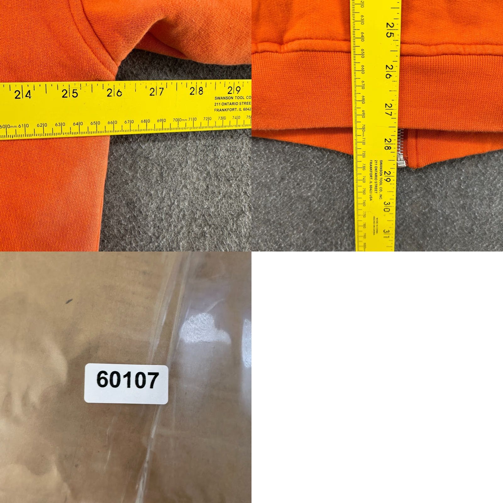 Lee VINTAGE Lee Hoodie Mens XL Orange Full Zip Thermal Waffle Knit Lined COMPANY 90s Size US XL / EU 56 / 4 - 11 Thumbnail