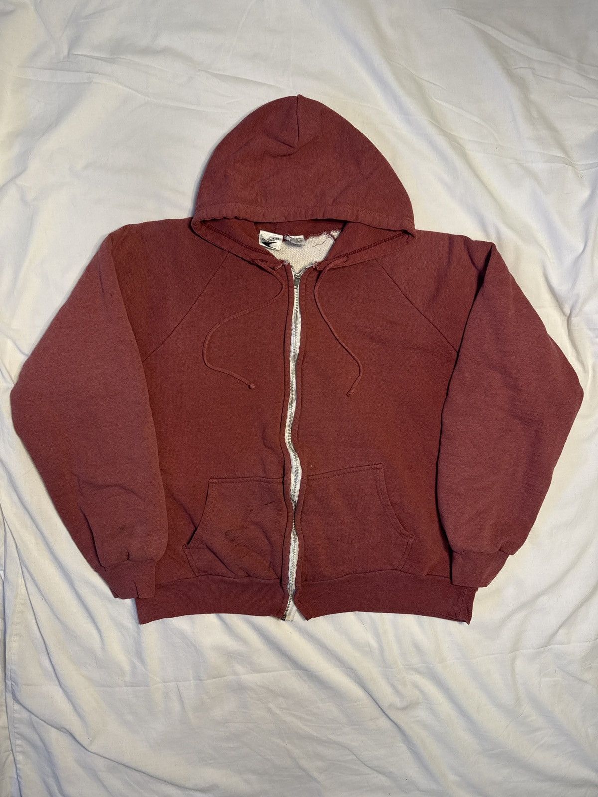 McGregor Vintage 80s Macgregor Faded Red Thermal Zip Hoodie Size US L / EU 52-54 / 3 - 1 Thumbnail