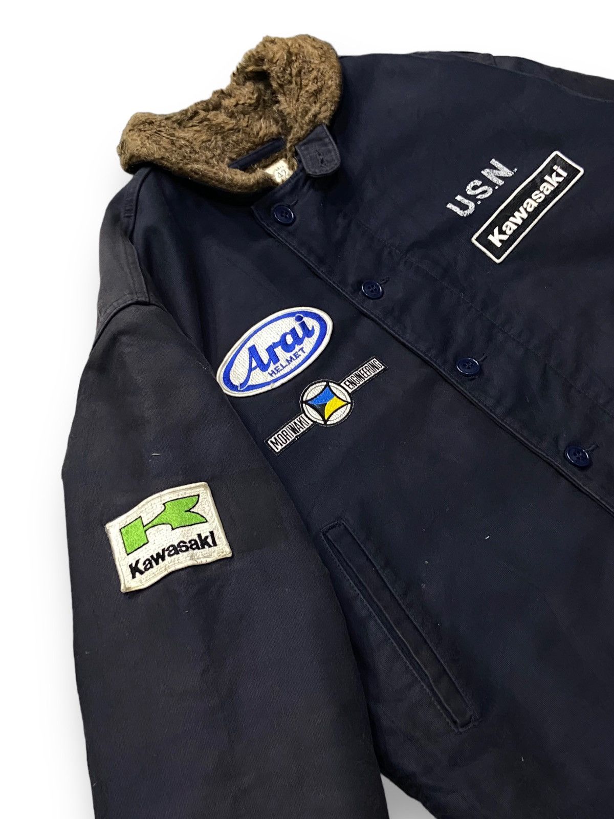 Vintage Vintage 40s USN N1 Deck Jacket Vtg Kawasaki Custom Patch Size US L / EU 52-54 / 3 - 5 Thumbnail