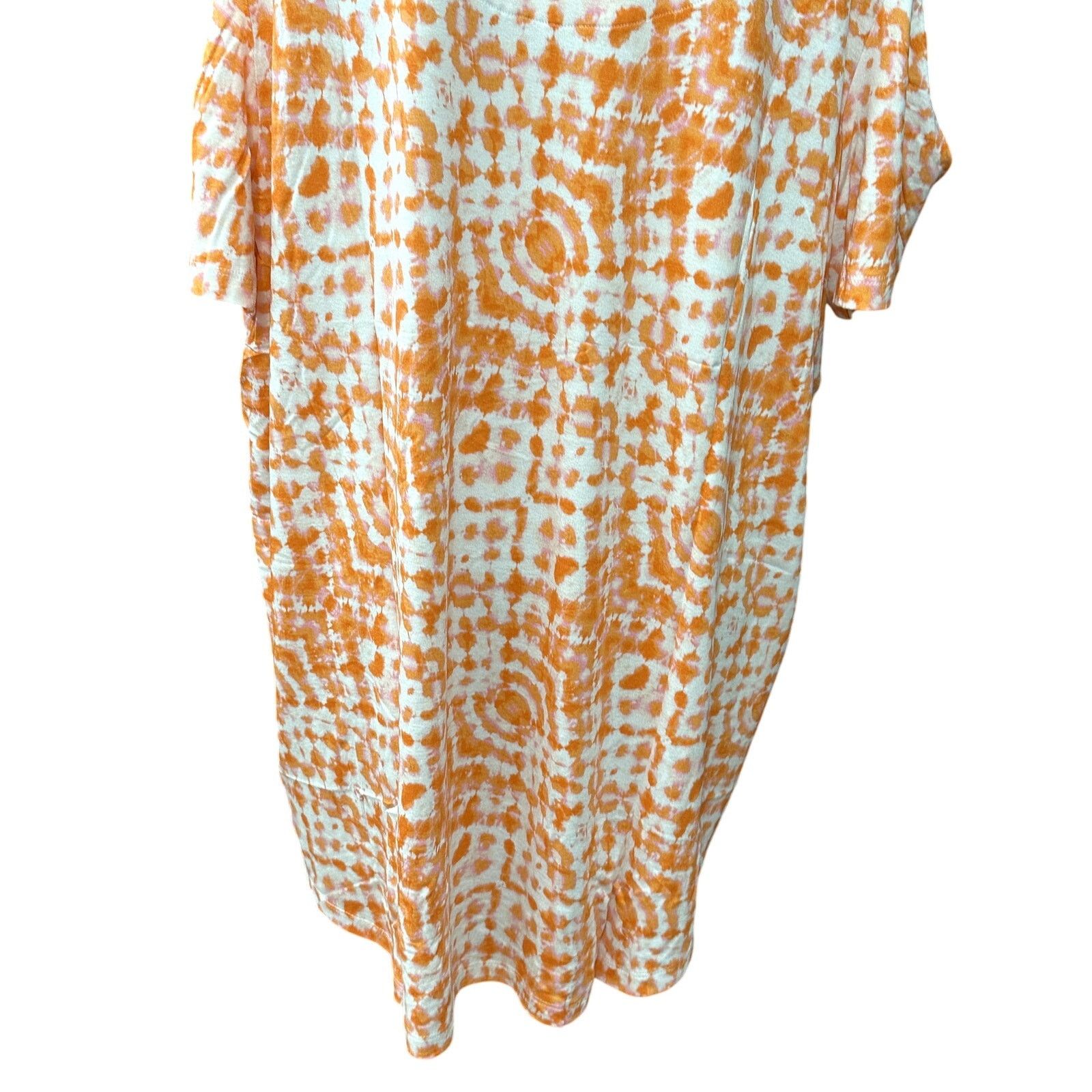 Other JM Collection Blouse Cold Shoulder Tie-Dye Orange 4X NWT Size 4XL / US 24-26 - 8 Thumbnail