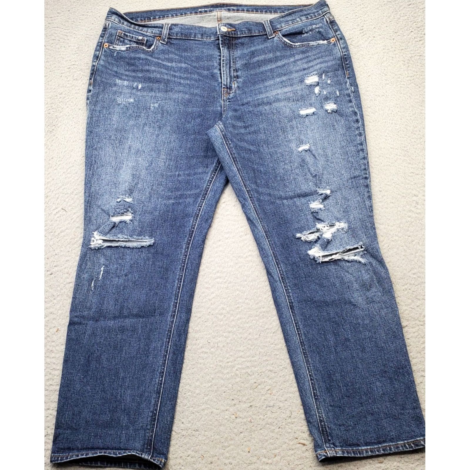 Old Navy Old Navy Jeans Womens 16 Blue Denim Cotton Mid-Rise Regular Fit 5-Pocket Denim Size 38" / US 16 / IT 52 - 2 Thumbnail