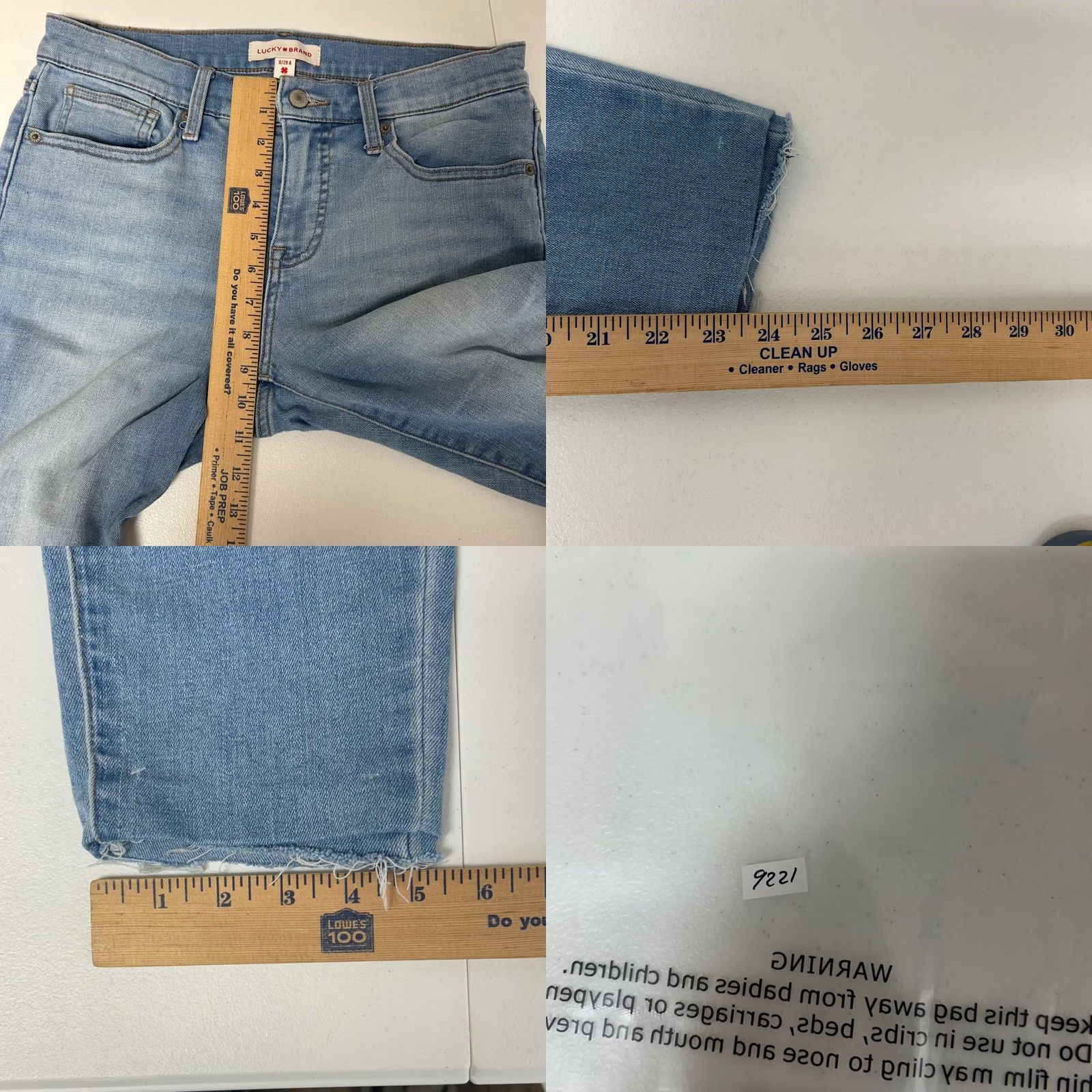 Lucky Brand Lucky Brand Ava Skinny Jeans Womens 8/29 Blue Mid Rise Raw Hem Size 30" / US 8 / IT 44 - 9 Thumbnail
