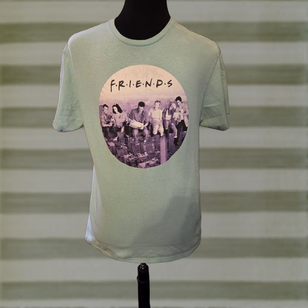 Altea Friends T-Shirt Adult Large Teal Blue Graphic 90s TV Comedy Crew Neck Short Sleeve Men Men’s Regular Size L Size US L / EU 52-54 / 3 - 1 Thumbnail