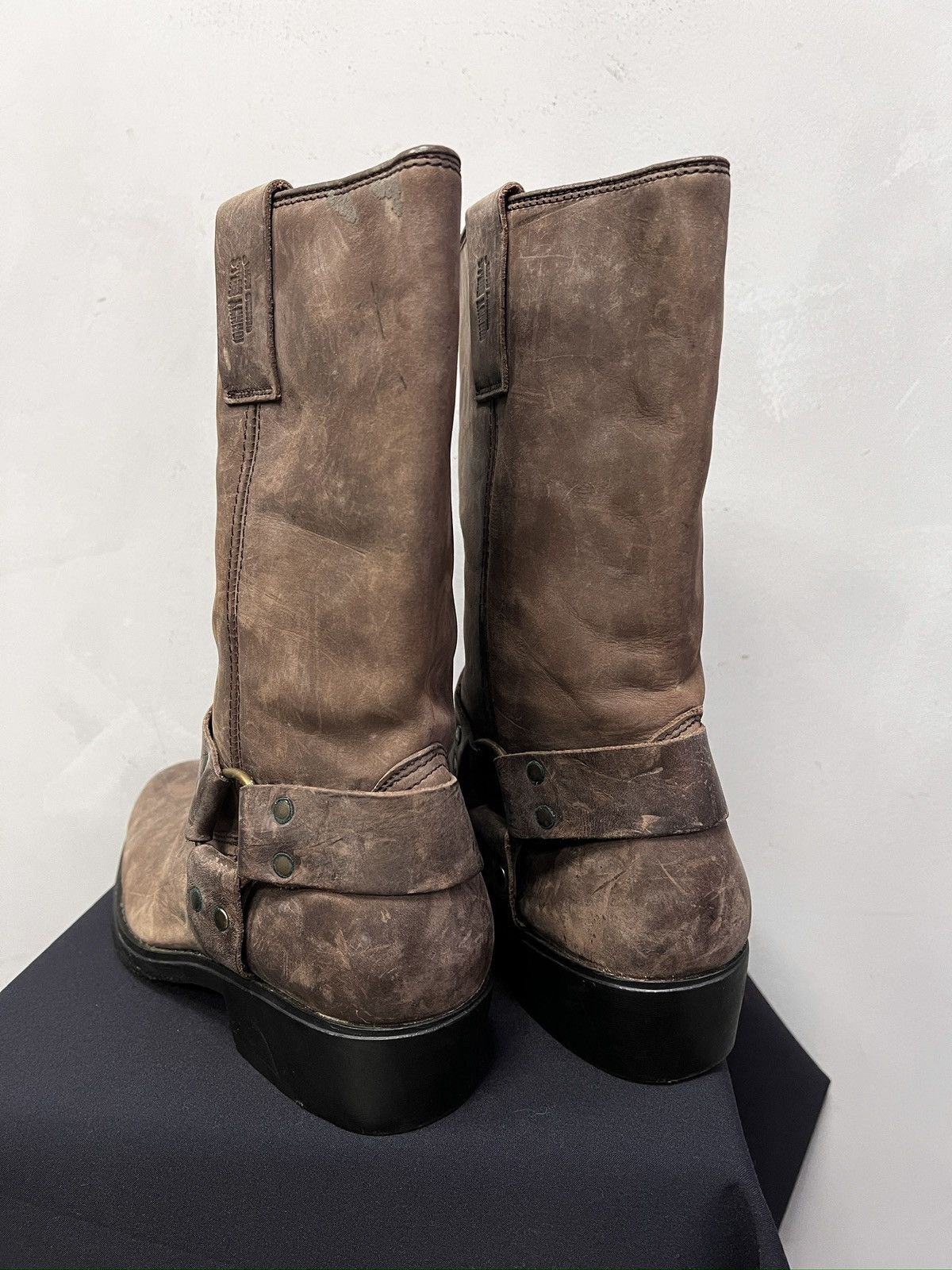 Western Rise Retro vintage guidi style leather moto boots Harley Davidson Size US 11 / EU 44 - 8 Thumbnail