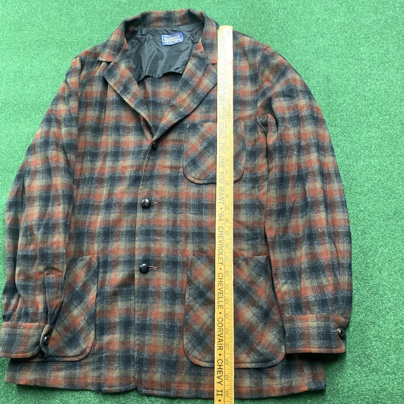 Pendleton VINTAGE Pendleton 49er Jacket Mens M Gray 70S Wool Plaid Cardigan Button Up Jacket Men Shadow Red USA Western Classic Holiday Size US M / EU 48-50 / 2 - 6 Thumbnail
