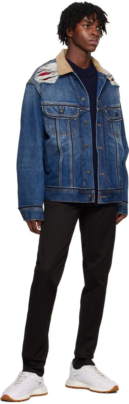 Maison Margiela o1mris0824 Denim Jacket in Indigo Size US L / EU 52-54 / 3 - 7 Thumbnail