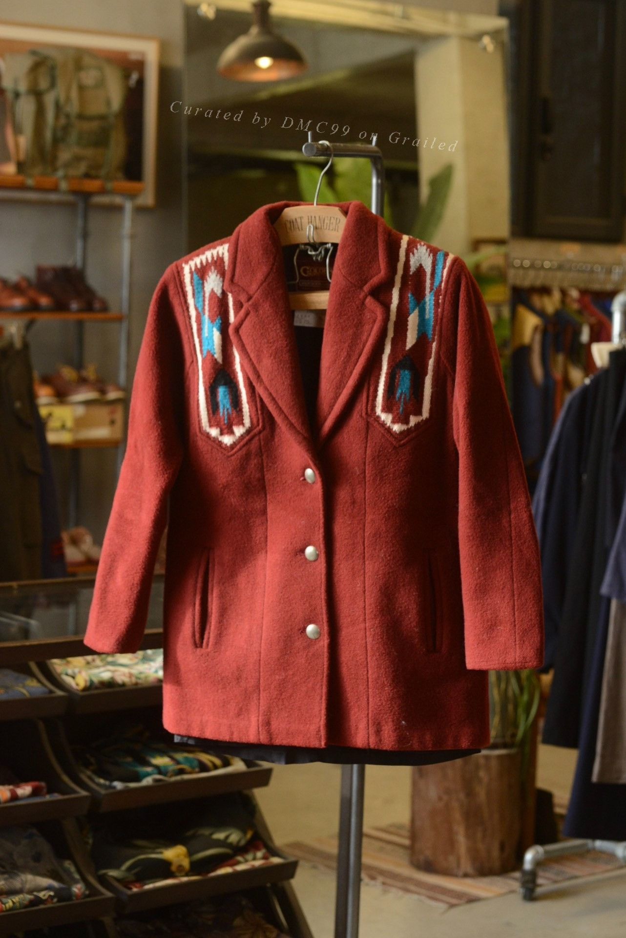Rockmount Ranch Wear Pioneer Wear 1980s Chimayo Wool Jacket Size US L / EU 52-54 / 3 - 1 Thumbnail