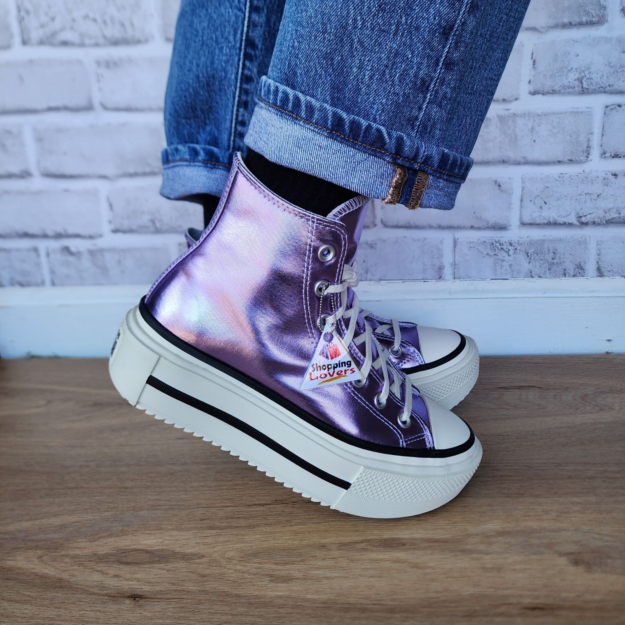 Converse Converse Chuck Taylor All Star Lift Double Stack Purple 10.5 Size US 10.5 / IT 40.5 - 11 Thumbnail
