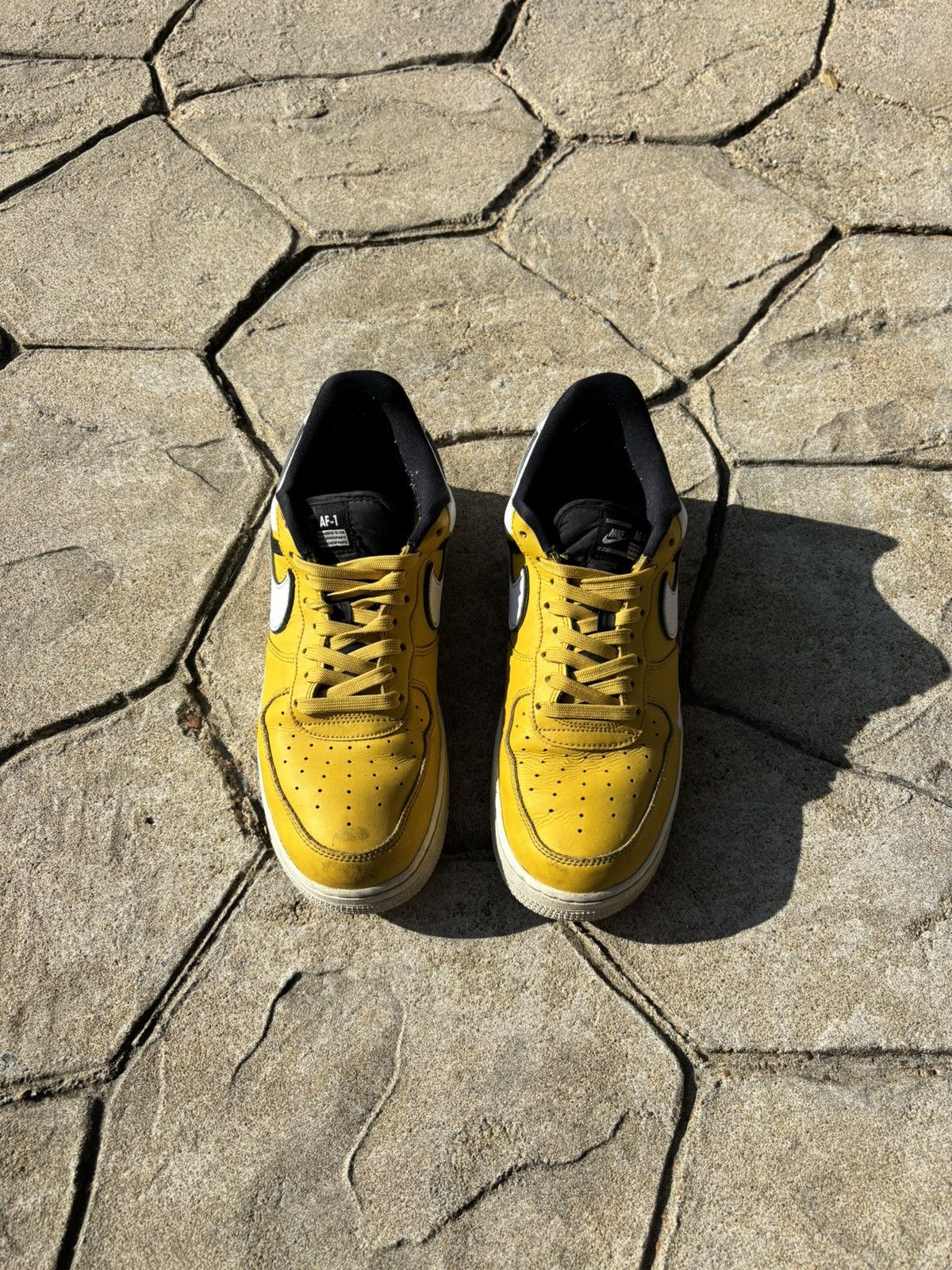 Nike × Vintage Nike Air Force 1 ‘07 Yellow Low Top Sneakers Size US 10.5 / EU 43-44 - 2 Thumbnail