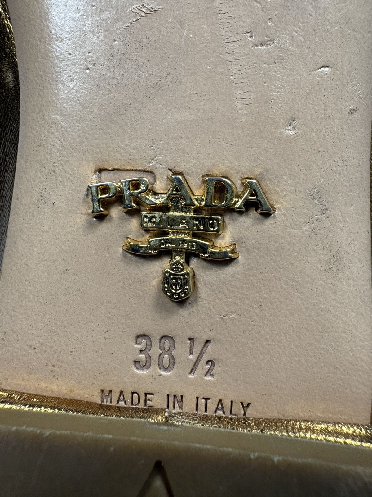 Prada Archive Prada Milano Metallic Gold Ballet Flats 38.5 Vintage Size US 8.5 / IT 38.5 - 18 Thumbnail